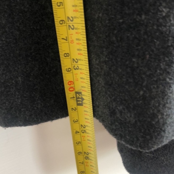 Wool Cashmere Blend Black  Size Large Pea Coat - Picture 11 of 13